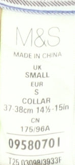 Marks and Spencer Men's Small Striped Dress Shirt