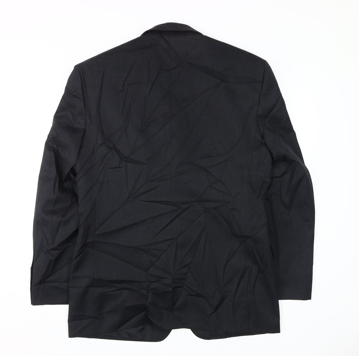 Burton Mens Black Blazer, 40 Regular Fit Single-Breasted
