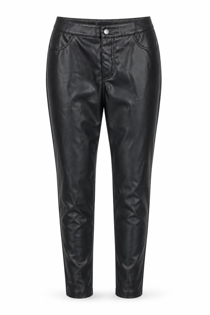 PrettyLittleThing Women's Black Skinny Faux Leather Trousers