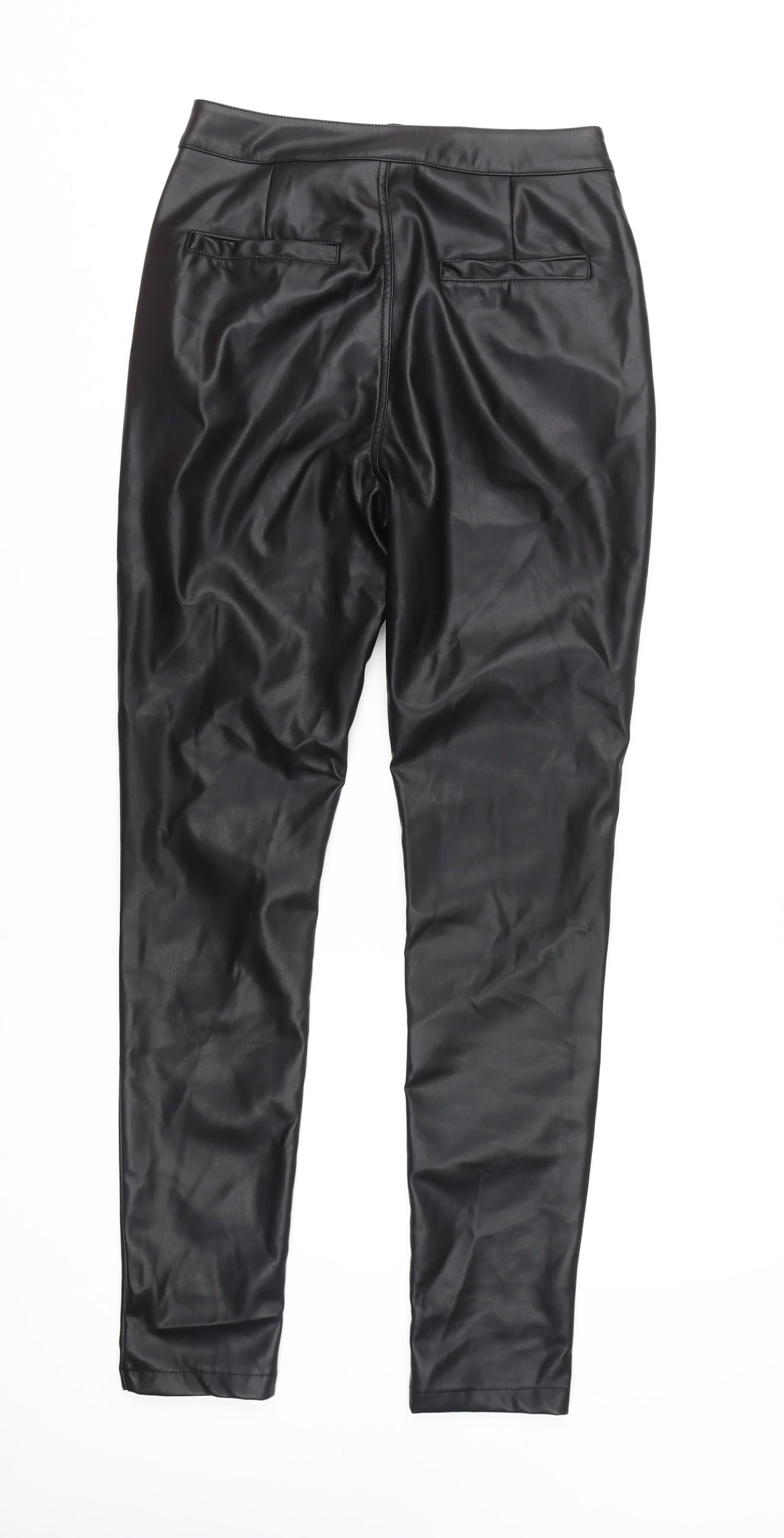 PrettyLittleThing Women's Black Skinny Faux Leather Trousers
