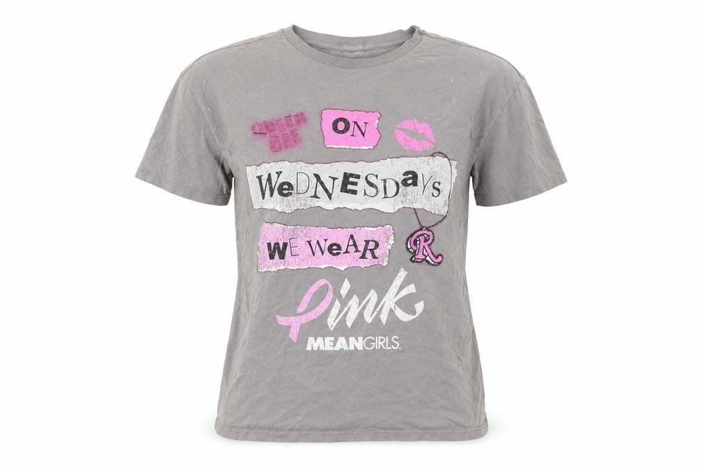 Mean Girls Women's Grey Size 10 T-Shirt Crew Neck