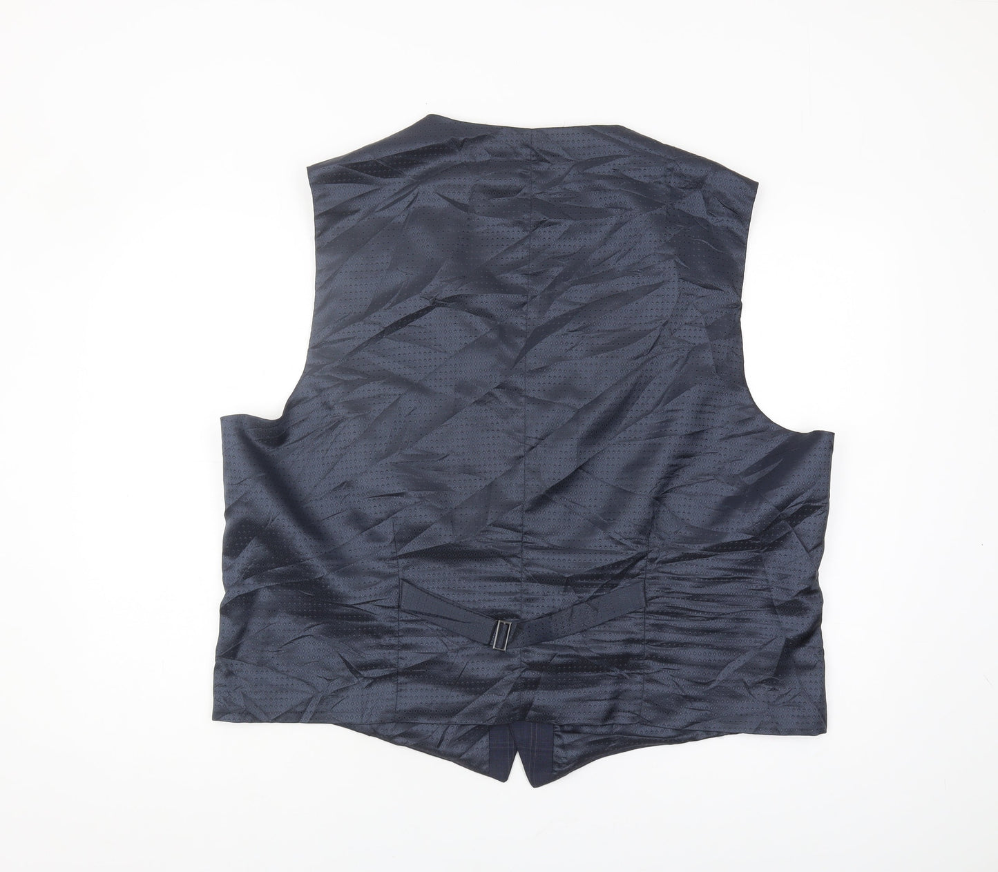 Racing Green Men's Blue Checked Waistcoat 50R
