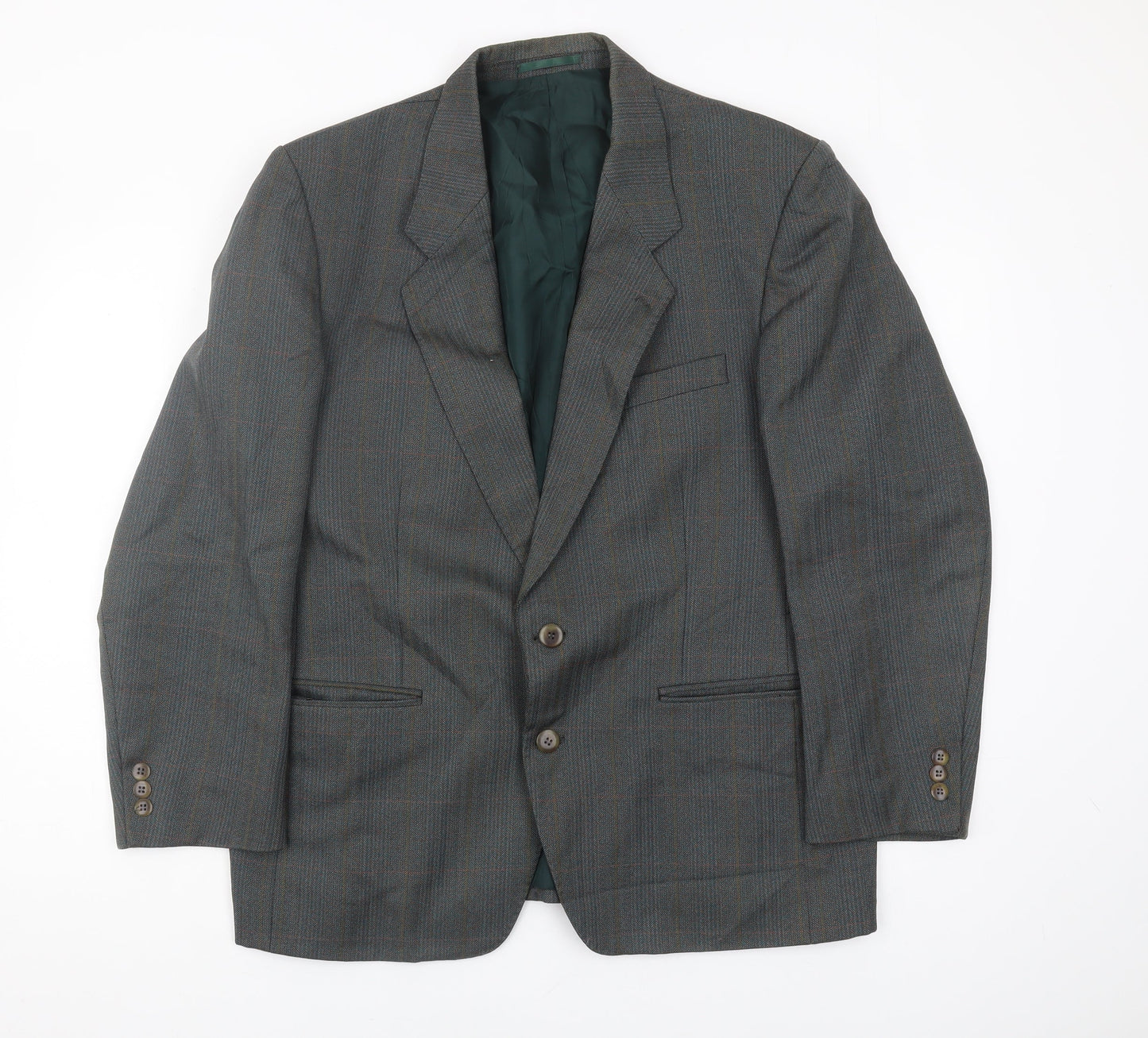 Dunn & Co Men's Grey Check Blazer, Size 42S, Classic Style