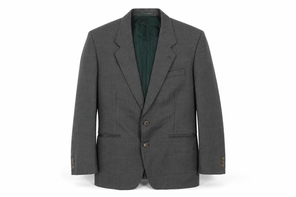 Mens 42 Chest Regular Dunn & Co Grey Two-Button Blazer