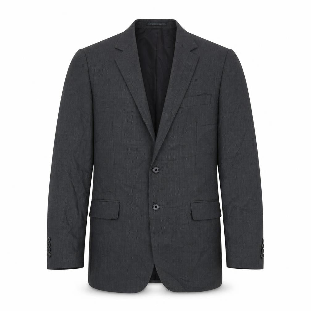 Mens 40 Chest Regular Jaeger Grey Two-Button Blazer