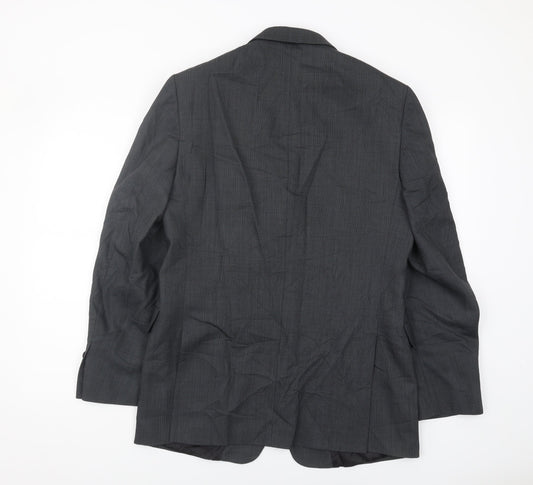 Jaeger Men's Grey Wool Blazer 40R Classic Style