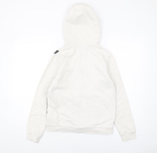 Nike Boys White Full Zip Hoodie M - Sports Casual Gym