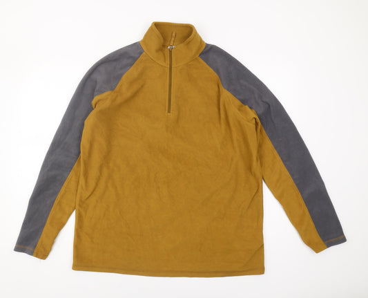 Mountain Warehouse Men's Brown Fleece Pullover, Size L, Outdoor Use