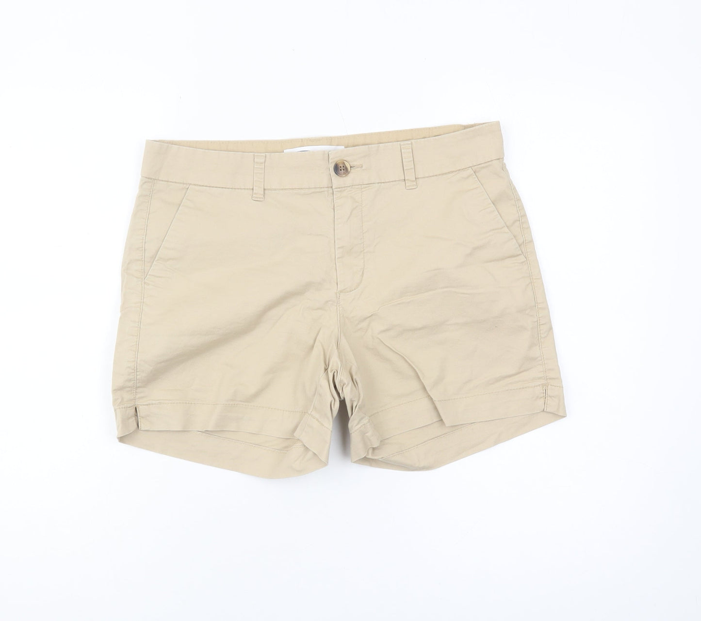 Old Navy Womens Beige Chino Shorts Size S Mid-Rise