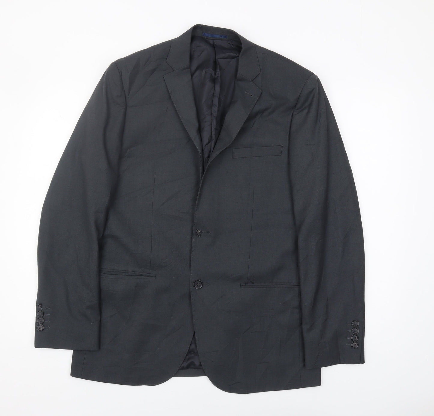 Tailor & Cutter Men's Black Wool Blazer, Size 38R