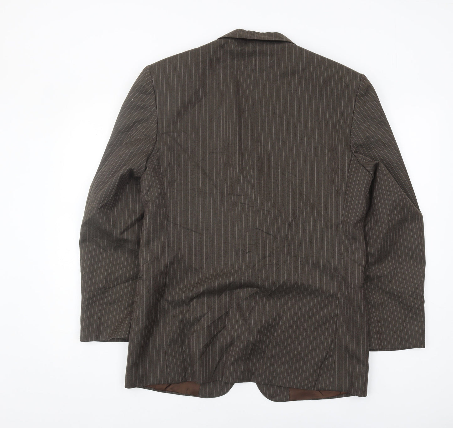 Berwin Men's Brown Striped Blazer, Size 40R, Wool