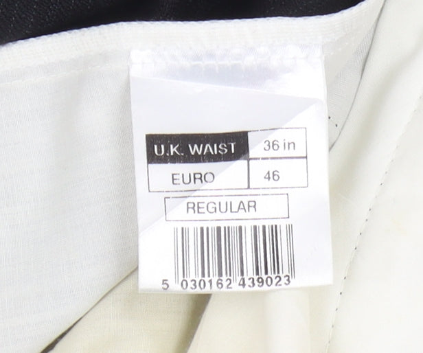Debenhams Men's Black Wool Trousers, 36 Regular Fit