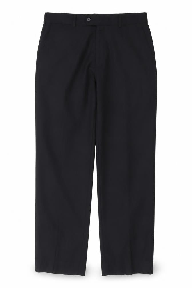 Van Heusen Men's Black Dress Pants 36in Wool Formal