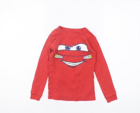 Gap Boys Red Cars Long Sleeve T-Shirt 6 Years