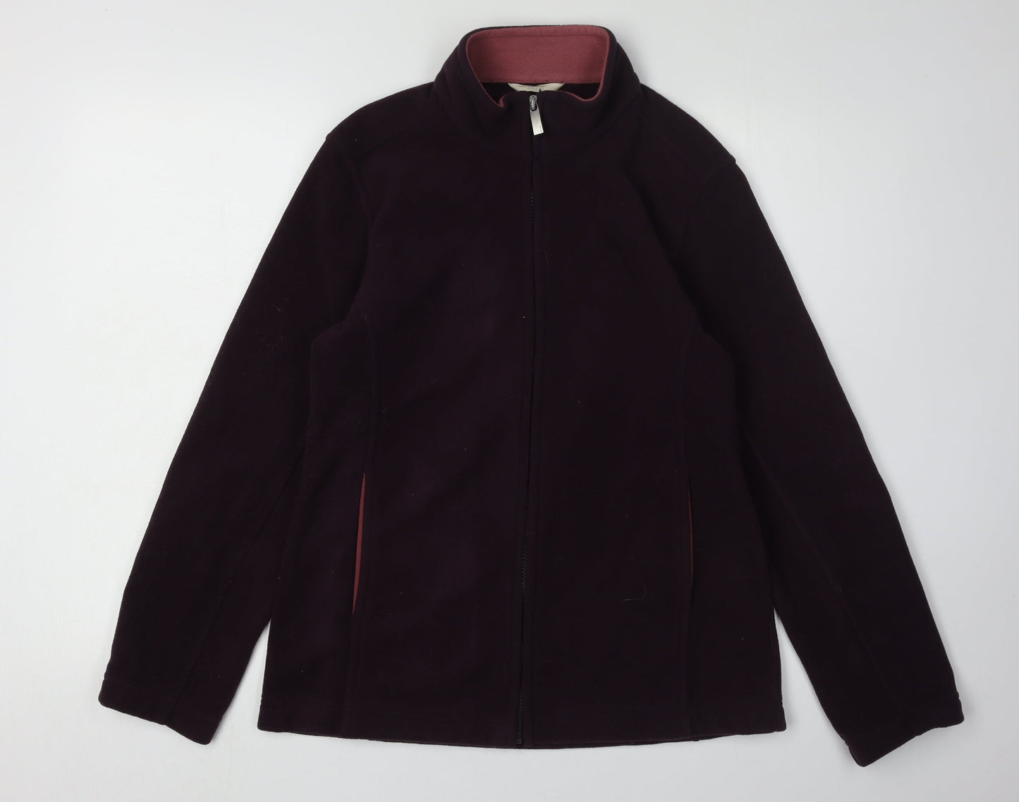 Marks and Spencer Women's Purple Fleece Jacket Size 8