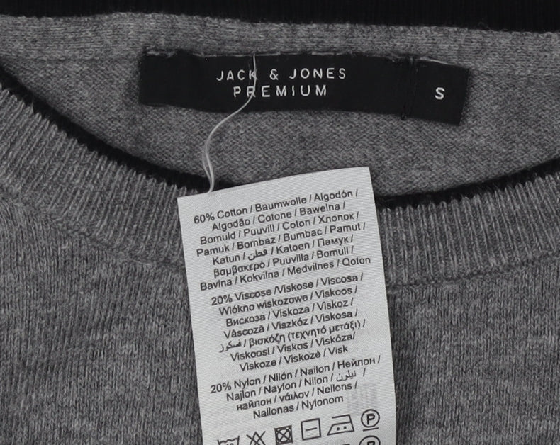Jack & Jones Men's Grey Pullover Jumper S