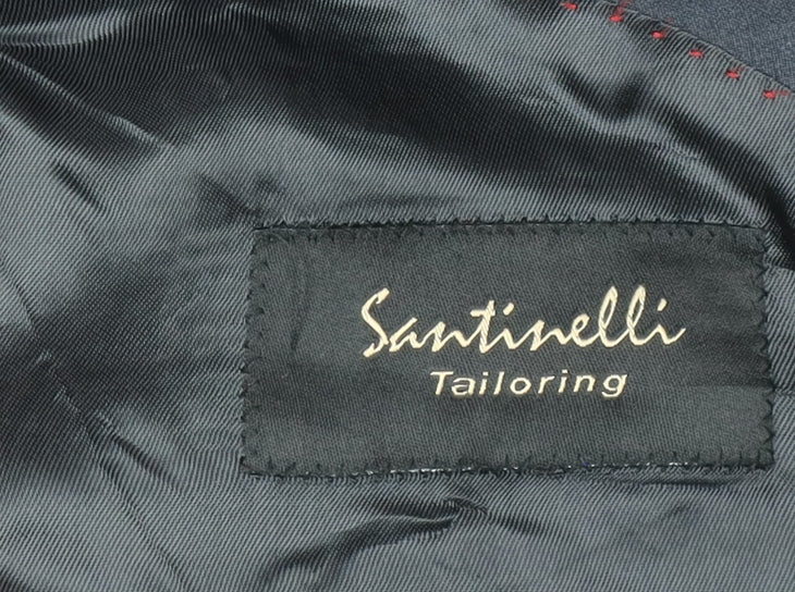 Santinelli Men's Charcoal Blazer 42R Regular Fit