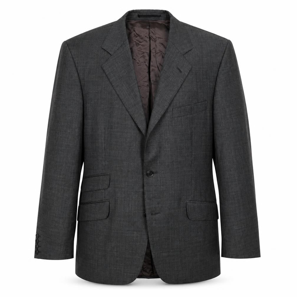 Front view of Jaeger Men's Grey Blazer, size 40R, Regular Fit