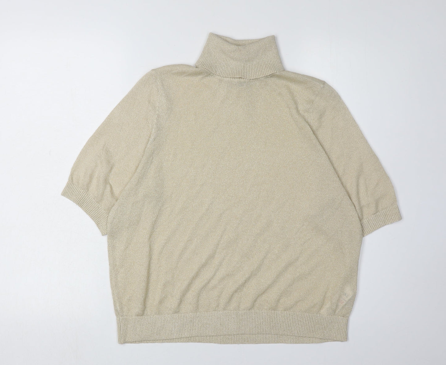 Marks and Spencer Womens Beige Roll Neck Jumper M