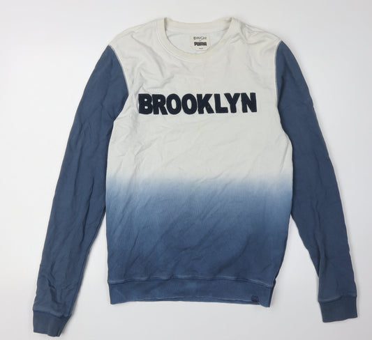Puma Men's Blue Graphic Print Sweatshirt Size S