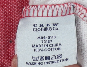 Crew Clothing Co. Red Men's 1/4 Zip Sweatshirt L