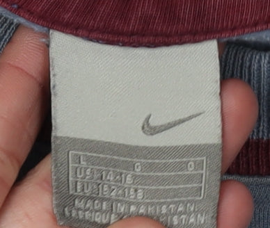 Nike Boys Blue Pullover Sweatshirt L with Logo