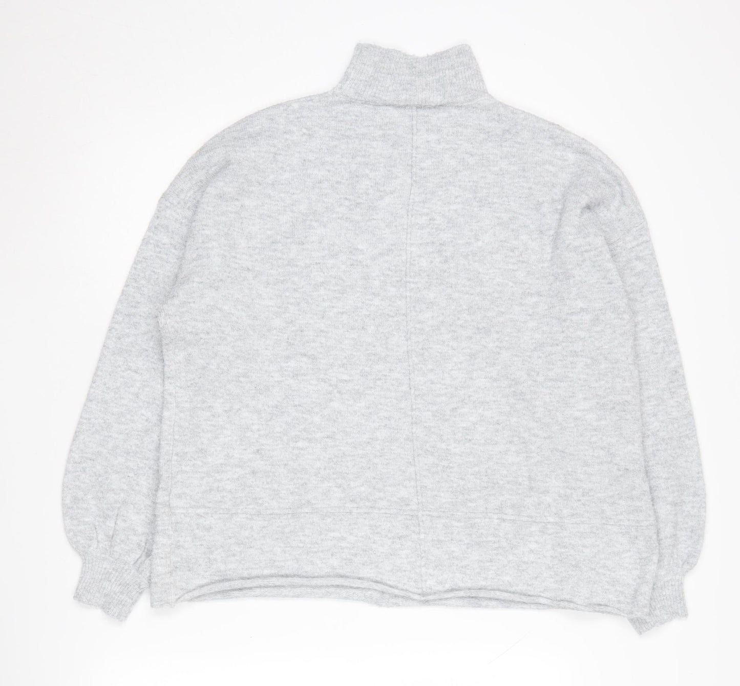 Miss Selfridge Women's Grey High Neck Jumper Size 10