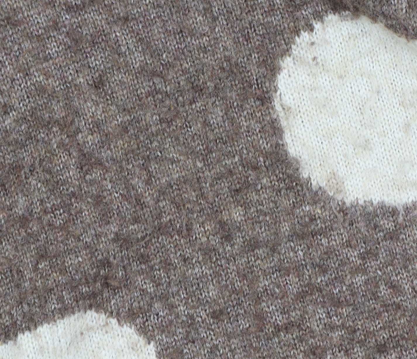 Fat Face Women's Brown Polka Dot Wool Jumper Size 12