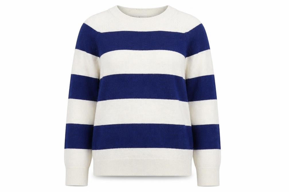 Marks and Spencer Women's Blue Striped Pullover XS