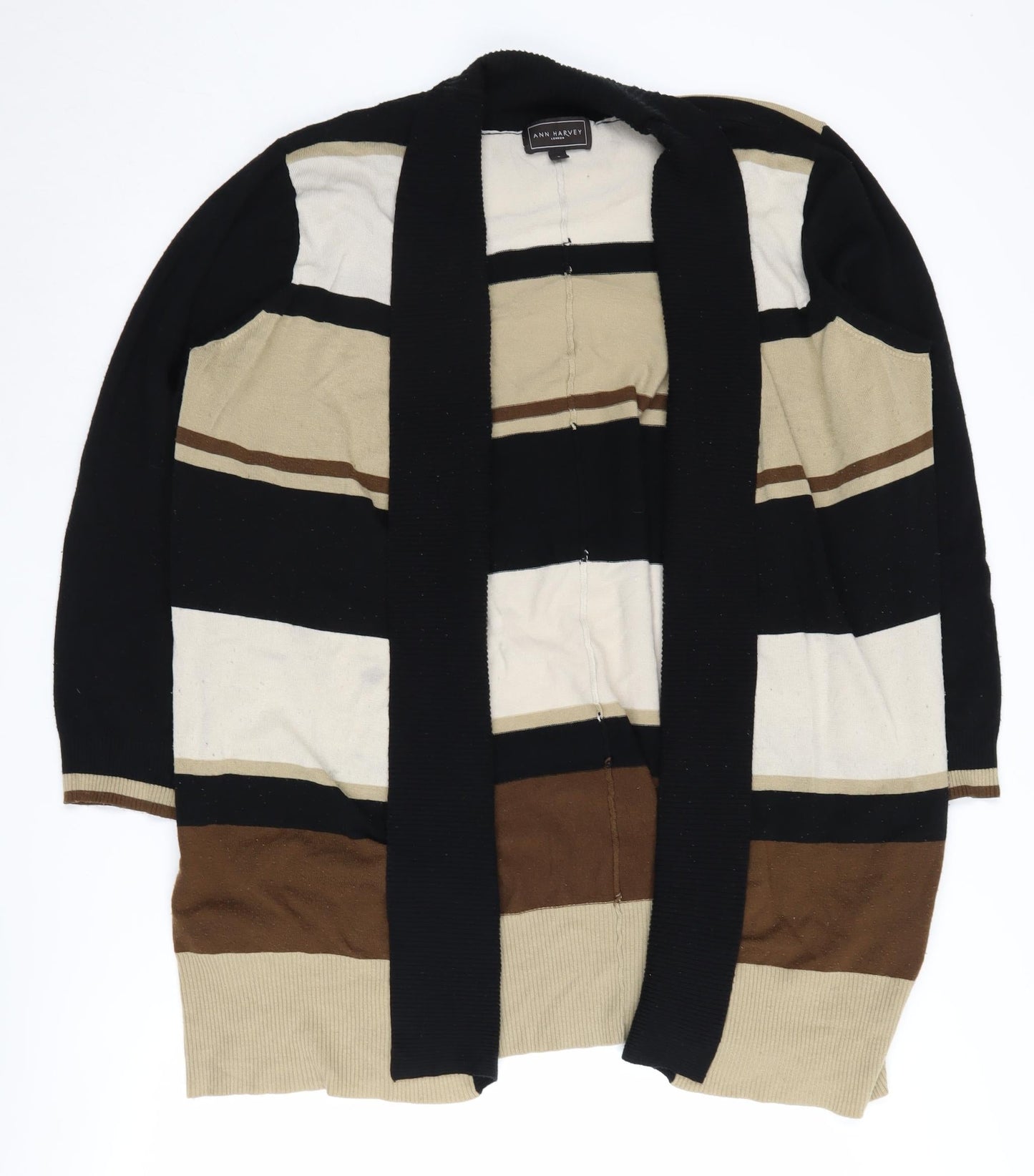 Ann Harvey Women's Striped Cardigan - Size 3