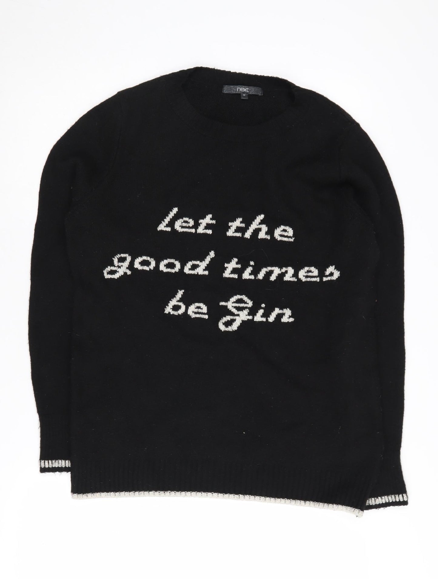 Next Women's Black Pullover Jumper Size 12 Casual