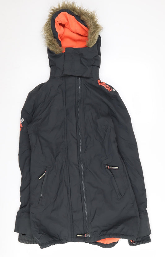 Superdry Women's Black Parka Jacket XS