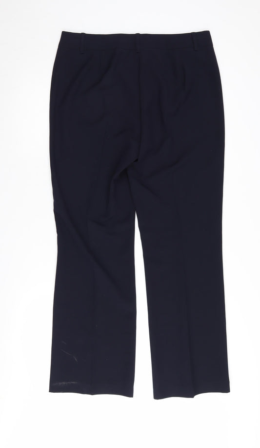 Marks and Spencer Women's Black Trousers, Size 14, Tall, Regular Fit