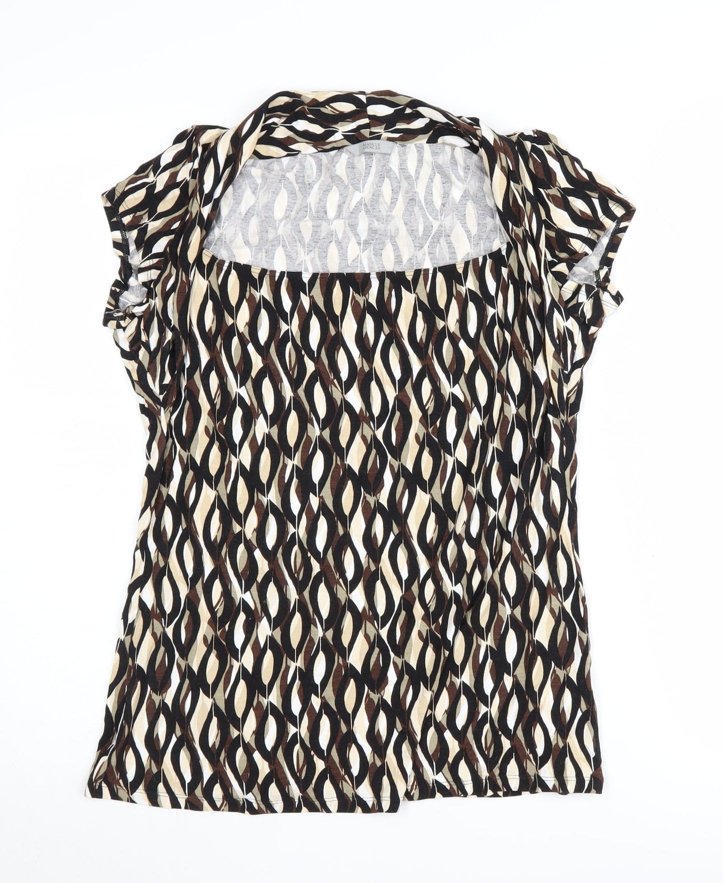 Marks and Spencer Women's Multicoloured Geometric Blouse, Size 16