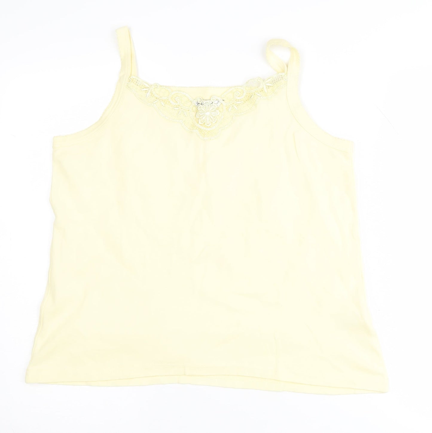 Berketex Women's Yellow Cotton Camisole, Size 18