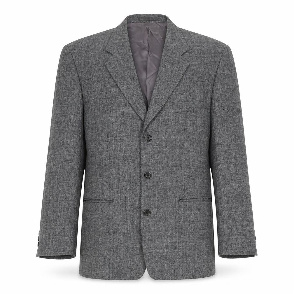 Marks and Spencer Men's Grey Check Blazer, Size 40S