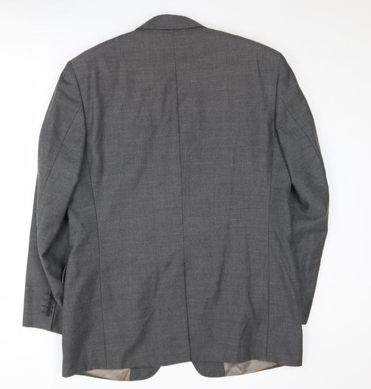 Marks and Spencer Men's Grey Medium Wool Suit Jacket 40R
