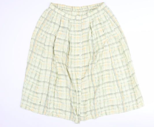 Marks & Spencer Women's Check Skirt, Size 18, Multicoloured