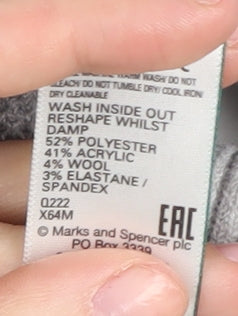Marks and Spencer Grey High Neck Women's Large Jumper