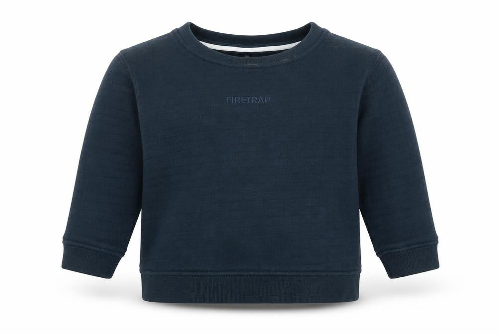 Firetrap Unisex Baby Pullover Jumper, Blue, 12-18 Months