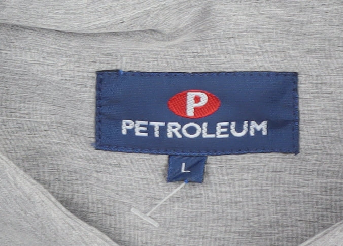 Petroleum Men's Grey Button-Up Long Sleeve Shirt - L