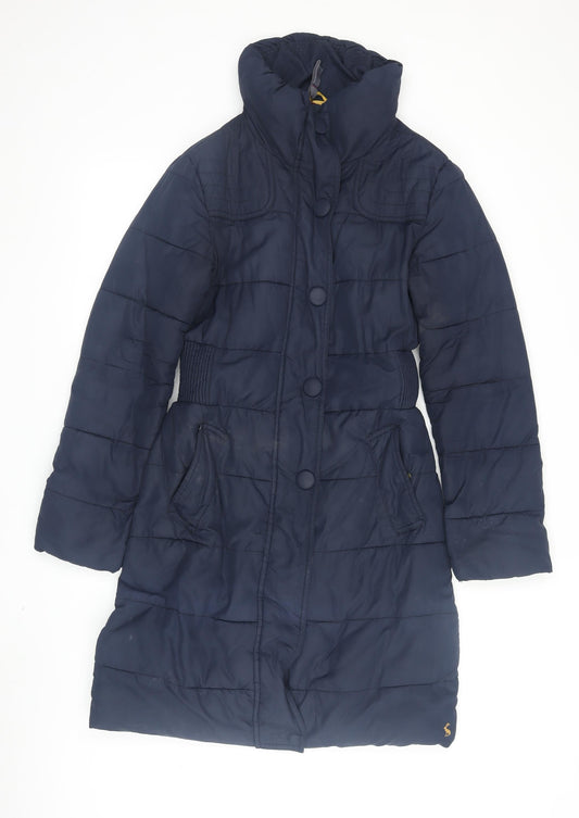 Joules Women's Blue Puffer Jacket Coat Size 10