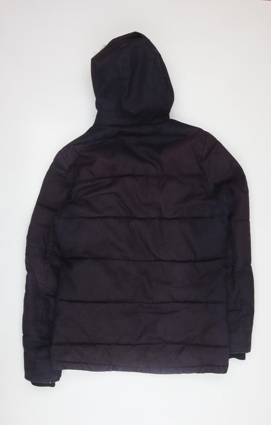 Next Women's Black Puffer Jacket S with Hood