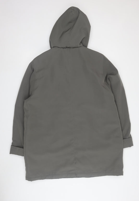 Bonmarché Women's Green Hooded Parka Coat Size M