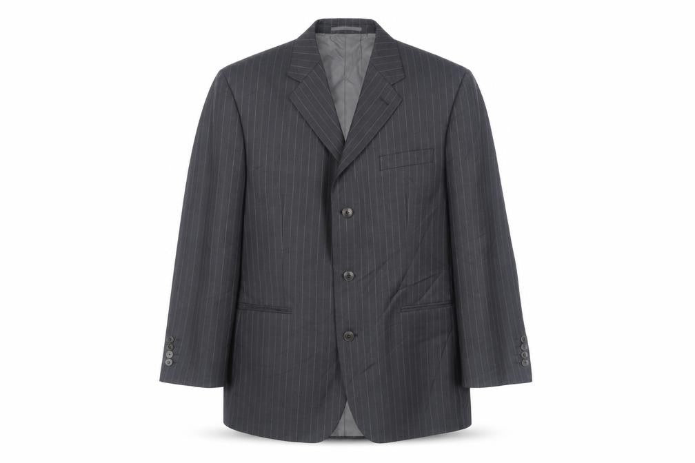 Mens 40 Chest Regular Pierre Cardin Grey Three-Button Blazer