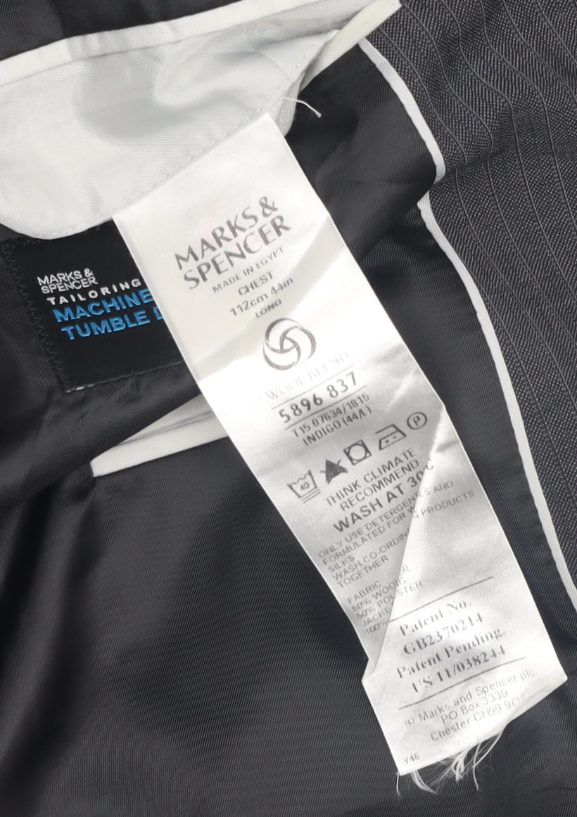 Marks & Spencer Men's Black Blazer, 44L Business Jacket