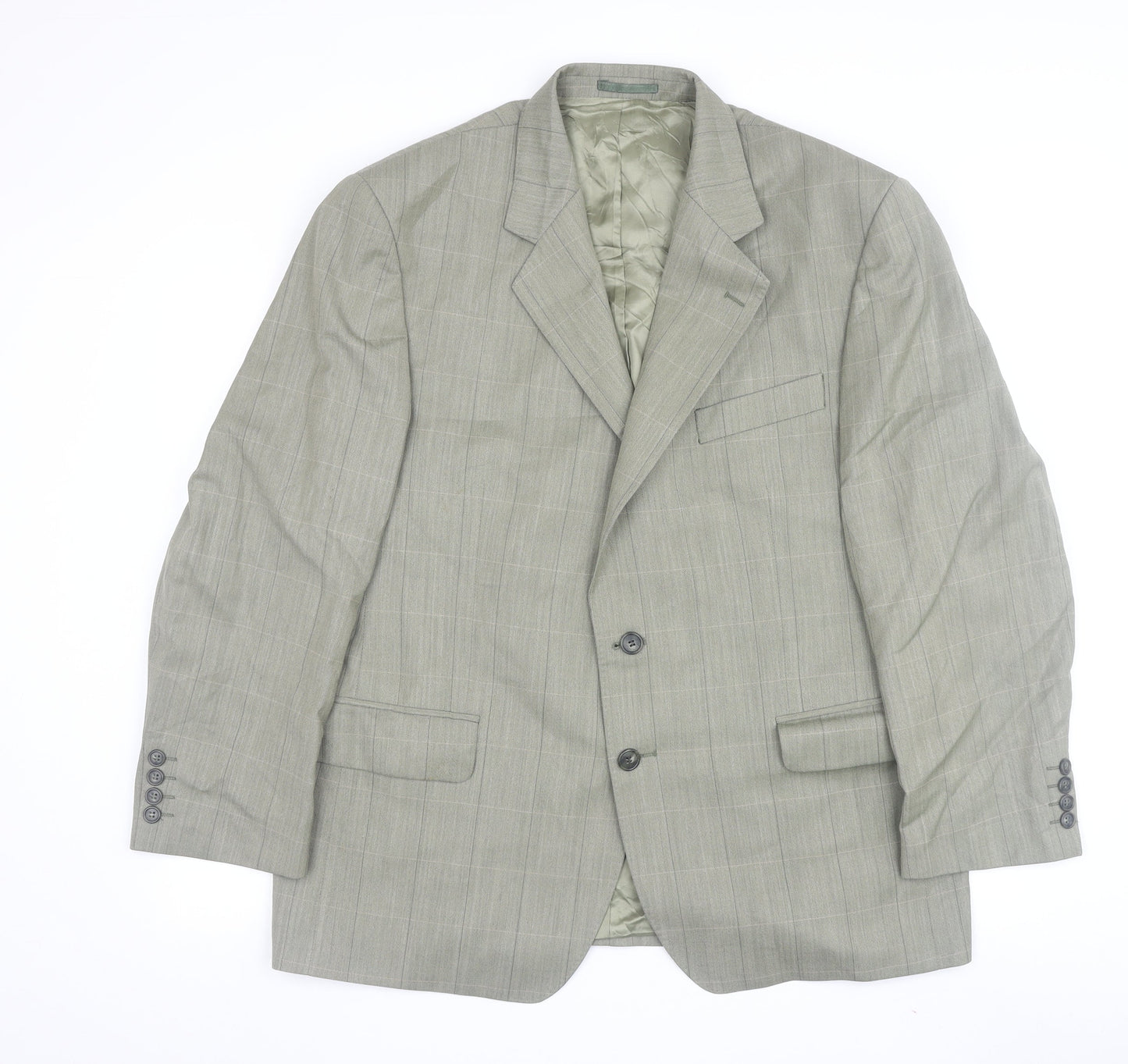Magee Men's Grey Check Blazer 44S Single-Breasted