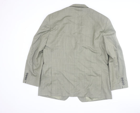 Magee Men's Grey Check Blazer 44S Single-Breasted
