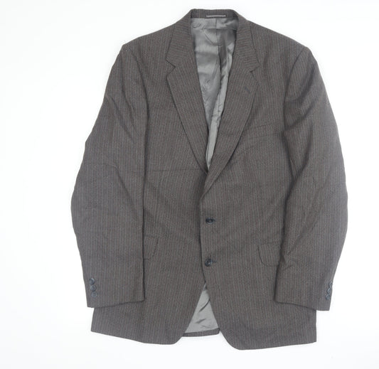 Charles Hobson Mens Brown Striped Blazer 42R Classic Jacket