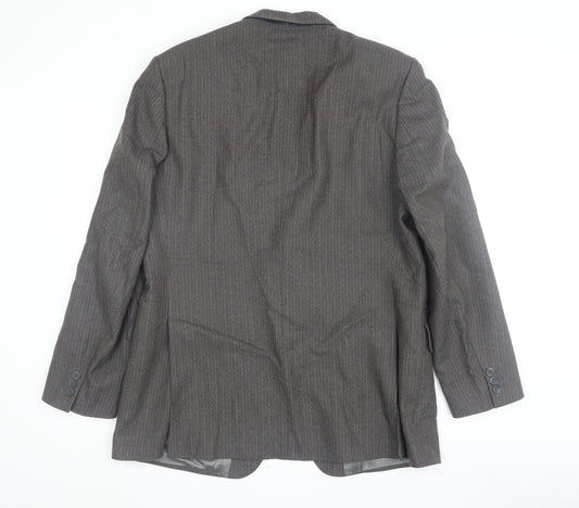Charles Hobson Mens Brown Striped Blazer 42R Classic Jacket